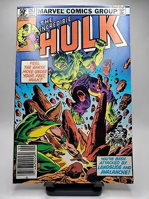 Buy Incredible Hulk #263 Marvel 1981 Avalanche & Landlisde! HTF Mark Jewelers Insert • 15.80£