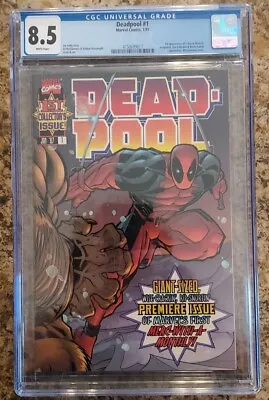 Buy DEADPOOL #1 CGC 8.5 WHITE 1997 1st Appearance T-Ray First Blind Al,key Issue 🔥  • 98.83£