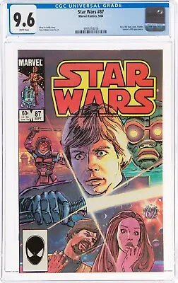 Buy Star Wars #87 CGC 9.6 1984 White P Luke Skywalker Darth Vader Obi-Wan Boba Fett • 62.36£