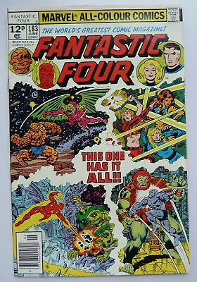 Buy Fantastic Four #183 - UK Variant - Marvel Comics - June 1977 F/VF 7.0 • 6.99£
