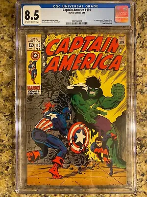 Buy Captain America #110 Cgc 8.5 Vf+ / 1st Madame Hydra (viper) / Marvel Comic • 321.70£