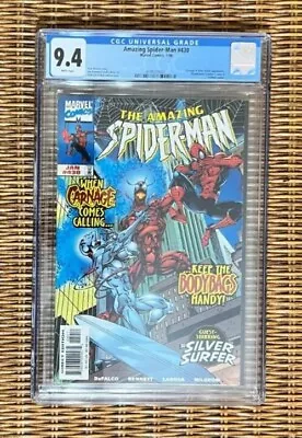 Buy Amazing Spider-man #430 Cgc 9.4 Silver Surfer 1st Cosmic Carnage • 67.01£