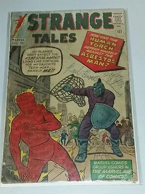 Buy Strange Tales #111 G (2.0) Marvel Comics August 1963 (pen Doodles Inside) < • 129.99£