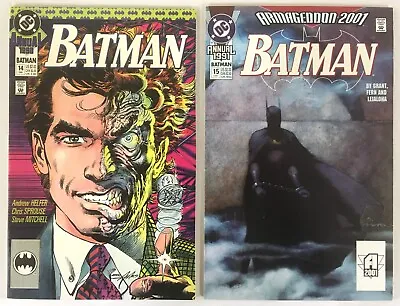 Buy Batman Annual 2 Comic Lot: #14 (1990) #15 (1991) VF/NM 9.0 Grade Nice Copies • 7.90£