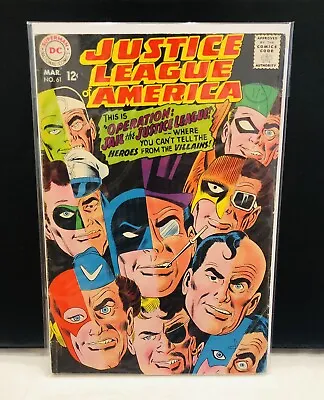Buy Justice League Of America #61 Comic , Dc Comics 1968 Classic Cover Silver Age • 10.67£