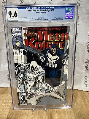 Buy MARC SPECTOR: MOON KNIGHT #38 CGC 9.6, Punisher Appearance 1992, Nice Case! • 31.66£