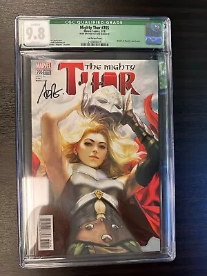 Buy Mighty Thor #705 CGC 9.8 (2018) - Signed Lau Variant - Death Thor (Jane Foster) • 118.58£