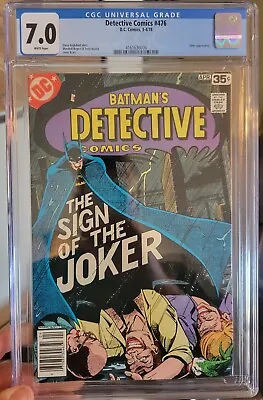 Buy Detective Comics #476 (1978) CGC 7.0 Classic Joker Cover DC Comics • 86.58£