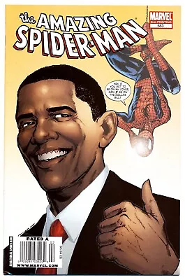 Buy AMAZING SPIDER-MAN #583 VG/F, 2nd Print, Barack Obama C, Marvel Comics 2009 • 15.81£