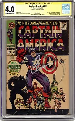 Buy Captain America #100 CGC 4.0 SS Chris Evans 1968 3809831001 • 808.61£