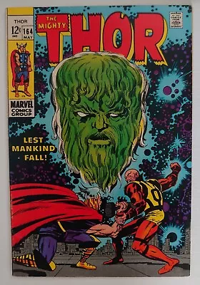 Buy The Mighty Thor 164-Lest Mankind Fall-May-1969- Very Nice Silver Age Copy • 4.99£