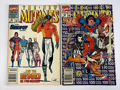 Buy New Mutants #99 & #100 (1991) 1st X-Force ~ Newsstands | Marvel Comics • 3.15£