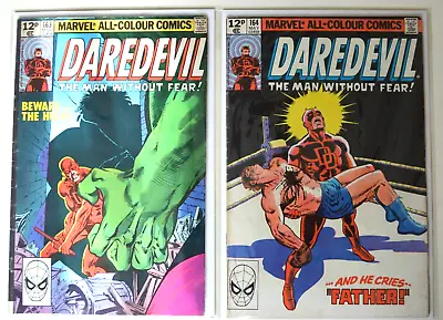 Buy Daredevil #163 + #164 (Vol.1) (1975) GD+ Marvel Comics • 9£