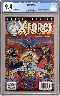 Buy X-Force #116A Allred CGC 9.4 2001 3914502004 • 66.12£