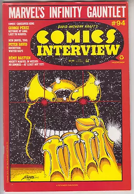 Buy Comics Interview # 94 Vf+ 8.5  George Perez Infinity Gauntlet  1991 • 24.95£