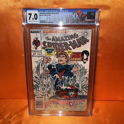 Buy 🔥 Amazing Spider-Man #315 CGC 7.0 NEWSSTAND Custom LABEL VENOM APPEARANCE • 54.41£
