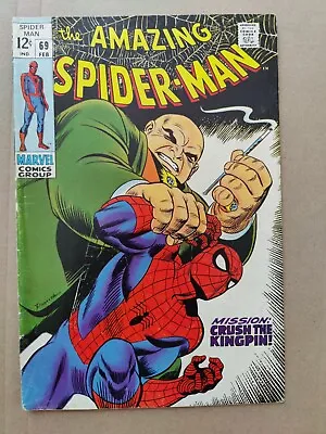 Buy Amazing Spider-Man #69 VG+ 4.5 Kingpin John Romita Sr. Stan Lee Classic Cover • 46.52£