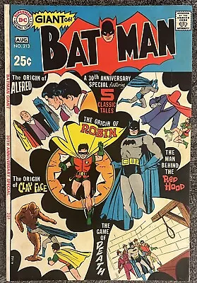 Buy Batman (1940) #213 FN/VF (8.0) Giant (G-61) Origin Robin/tight Pages! • 63.09£