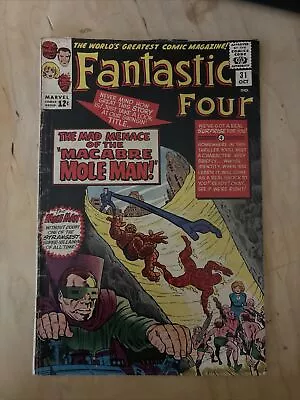 Buy Fantastic Four #31 Nice Unrestored Silver Age Superhero Marvel Comic 1964 • 31.67£