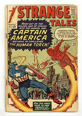 Buy Strange Tales #114 GD- 1.8 1963 1st Post-Golden Age Captain America (disguised) • 140.75£