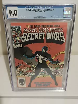 Buy Marvel Super Heroes Secret Wars 8 CGC 9.0 1984 Symbiote Black Spider Man • 200£