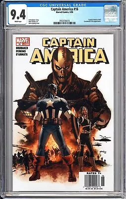 Buy Captain America #16 CGC 9.4 2006 3933726015 Crossbones & Sin App! NEWSSTAND • 71.15£