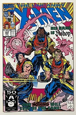 Buy UNCANNY X-MEN #282 - Marvel 1991 - 1ST CAMEO BISHOP - VF/NM To NM - High Grade • 14.94£
