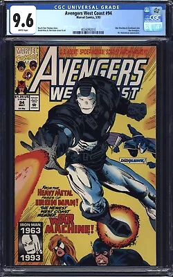 Buy Avengers West Coast #94 CGC 9.6 (1993) 1st James Rhodes War Machine • 119.11£