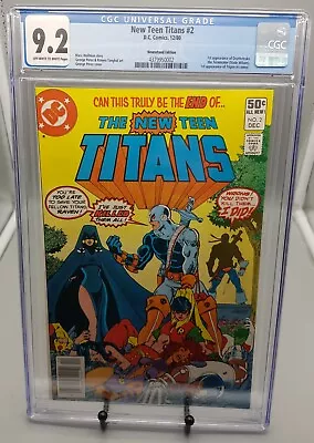 Buy New Teen Titans #2 Trigon Deathstroke 1st App 1980 Newsstand 1st Print CGC 9.2 • 136.73£