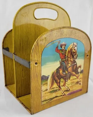 Buy Vintage 1950's Roy Rogers Tin Lithograph Comic Book Corral ~ Comic Book Holder • 95.63£