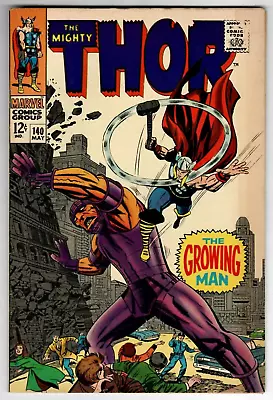 Buy THOR #140 (7.0) Marvel 5/1967 The Growing Man App. 12c Silver-Age Lee/Kirby 🚚 • 31.62£