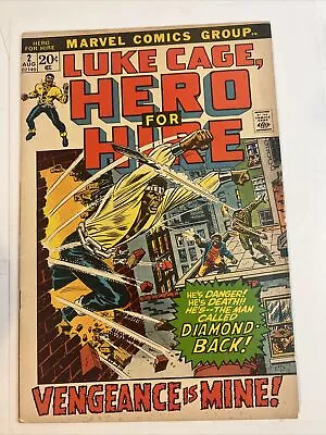 Buy Luke Cage Hero For Hire #2 1st Claire Temple, Diamondback 1972 Mid Grade • 15.17£