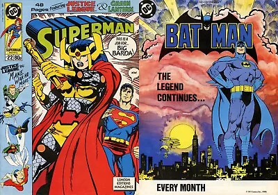 Buy DC Comics Superman Monthly (UK) 1989 #22 Justice League Green Lantern READER • 3.99£