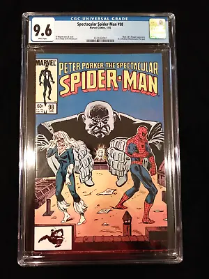 Buy Spectacular Spider-Man #98, CGC 9.6, Marvel Direct, January 1985, 1st Spot! • 99.57£
