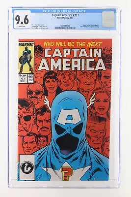 Buy Captain America #333 - Marvel Comics 1987 CGC 9.6 Super-Patriot (Johnny Walker)  • 46.70£