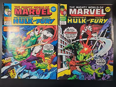 Buy The Mighty World Of Marvel Starring Hulk #296 & #297 Marvel Uk 1977 • 0.99£