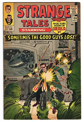 Buy Strange Tales #138 Fine Minus 5.5 Nick Fury SHIELD Dr Strange First Eternity • 63.24£