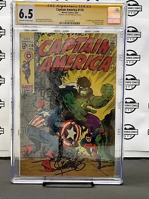 Buy Captain America #110 CGC SS 6.5 OW/W Pages Steranko 1st Appearance Madame Hydra • 197.65£