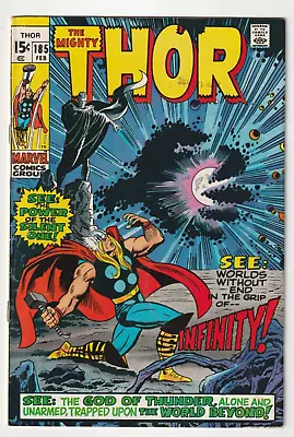 Buy Thor #185 (Marvel Comics 1970) VF- Warriors Three Silent One Jack Kirby Cover • 15.81£