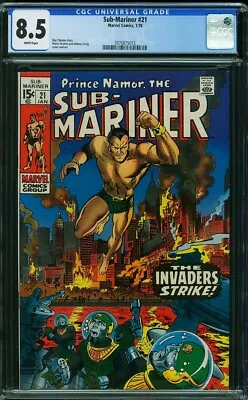 Buy Sub-Mariner # 21 (Marvel, 1/70) CGC 8.5 VF+ {Marie Severin Cover And Art} • 141.12£