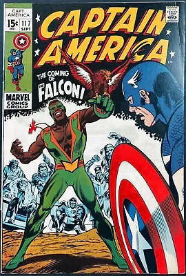 Buy Captain America #117 1st Appearance FALCON/Sam Wilson Marvel 1969. Nice Copy • 225.19£