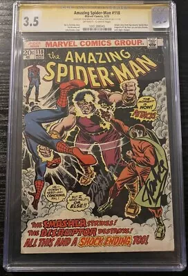 Buy Amazing Spider-Man #118 CGC 3.5 2X Signed Stan Lee Romita Spectacular ONLY 12 SS • 788.49£