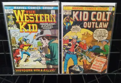 Buy Marvel Comics Silver-Age Western Lot Of 2 Kid Colt 184, Western Kid #2 • 9.59£
