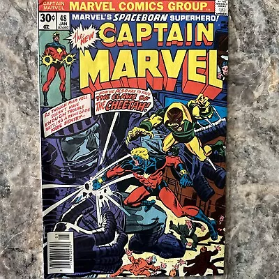 Buy 1977 Captain Marvel #48 1st Cheetah Appearance Mar-Vell Sentry Newsstand Bronze • 20.11£