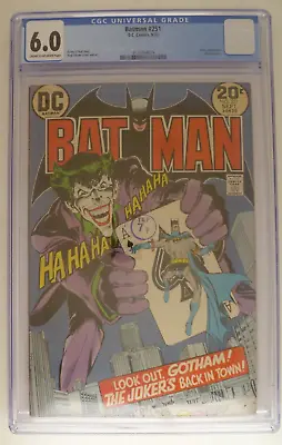 Buy Batman #251 Cgc 6.0 Neal Adams Joker Cover • 449£