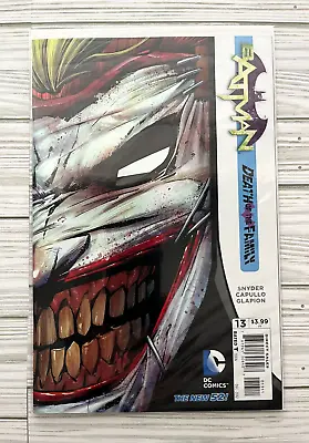Buy Batman #13- DC New 52 - (1st Print) Die Cut Joker Cover Unread NM+ 9.6 • 9.25£
