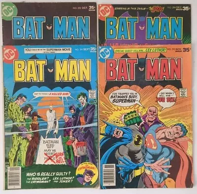Buy 1977 Batman No. 291 292 293 294 Complete Who Killed Batman Story Lot Of 4 • 55.33£