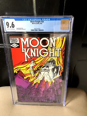 Buy 🔑💎🔥 Moon Knight #20 CGC 9.6 1982! Near Mint+ Marvel Comics 💎🔑💎 • 31.57£