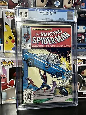 Buy Amazing Spider-Man #306  CGC 9.2 Action Comics #1 Cover Homage   Marvel 1988 • 71.12£