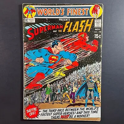 Buy World's Finest 198 Superman Vs Flash Race EARLY Bronze Age DC 1970 Comic Book • 39.68£